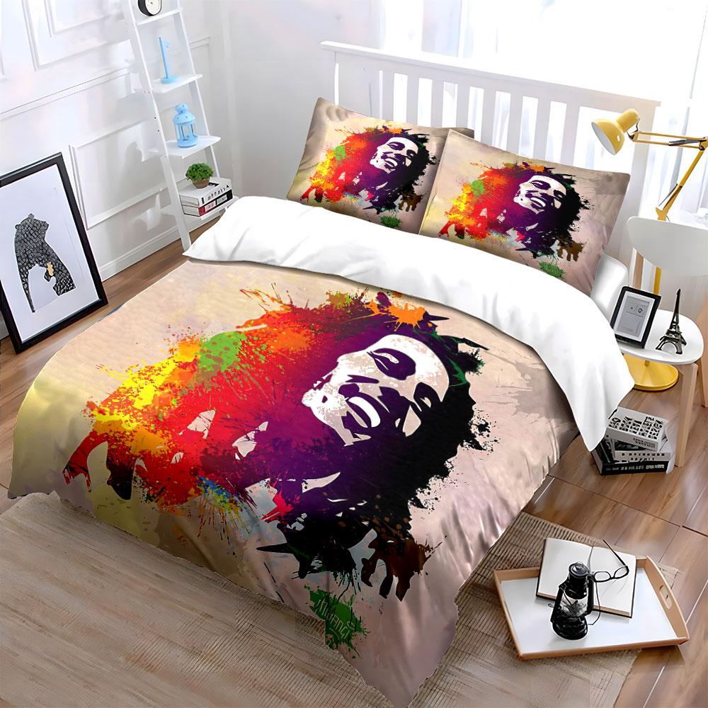 Colorful Abstract Portrait Art Bedding Duvet Cover Set Duvet Cover Pillowcases (1*Duvet Cover 2*Pillowcases, without duvet insert)