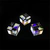 Prism Six-Sided Bright Light Combine Cube Prism Stained Glass Beam Splitting Prism Optical Experiment Instrument