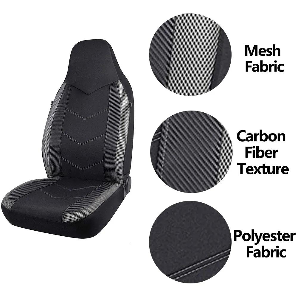 Housses de siège de voiture en tissu maille d'air à dossier haut, conception sportive, Compatible avec Airbag, adapté à la plupart des voitures, Suv,