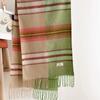 Thickened Faux Cashmere Scarf Classic Tassels Blanket Scarf Cozy Warm Stripe Shawl  Cold-Weather