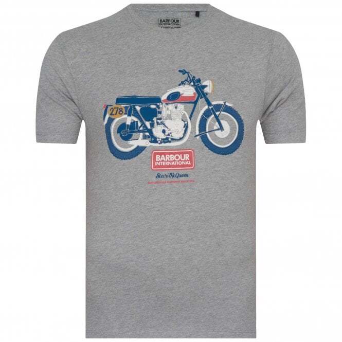 Barbour International Indiana Grey Marl T-Shirt- Unisex T-Shirt