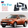 4pcs/ste FOR Mitsubishi Outlander 2013 2014 Mudguards Fender Mud Flap Guard Splash Muflaps Car Accessories Auto Styline Mudguard