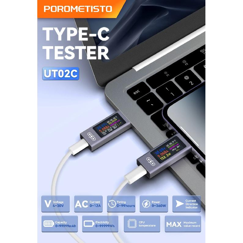 Type-C/USB Тестер DC 4-30V Многофункциональный Цифровой Вольтметр Амперметр Измеритель Мощности Type-c Зарядное Устройство для Телефона Тестер Емкости