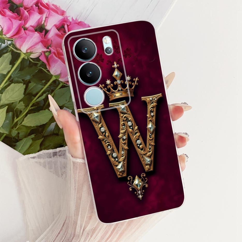 Чехол для Vivo V29 Pro V2251 Милая Корона Буквы Чехол Мягкий Тонкий Чехол для Телефона Для Vivo V29e V 29 Pro VivoV29 e V2317 Задняя Крышка Сумки