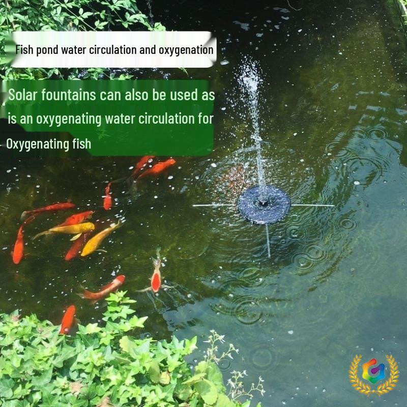 Солнечный насос-фонтан для пруда, для использования на улице и дома