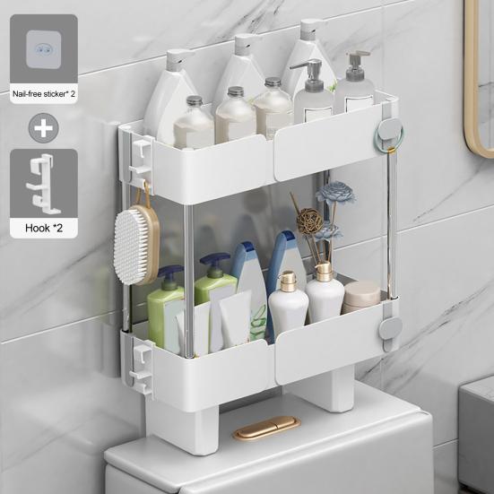 Стеллаж для хранения Органайзер для бачка унитаза Большая вместимость Высокая грузоподъемность Водонепроницаемый