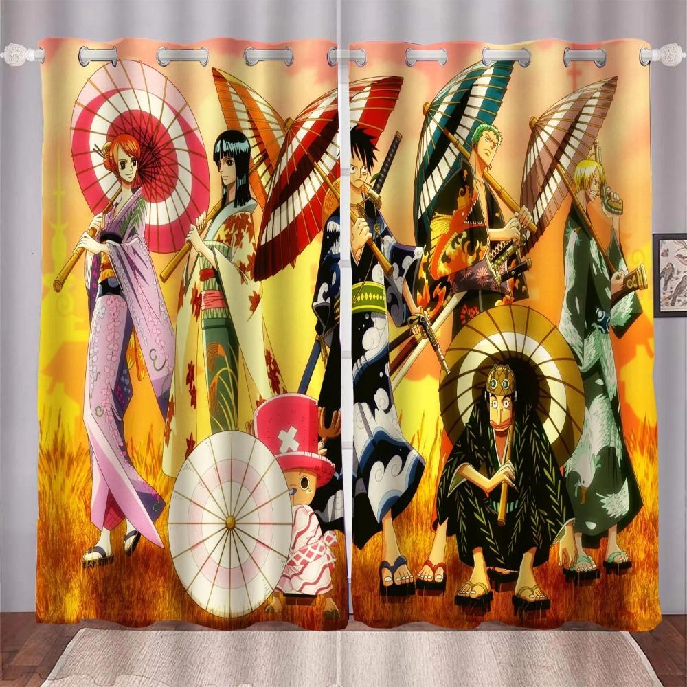 Штора One Piece Monkey D Luffy Мультяшная Новый Мир Анимированная Модная Подходит для Спальни Детской Взрослой Комнаты Декорации Подарки