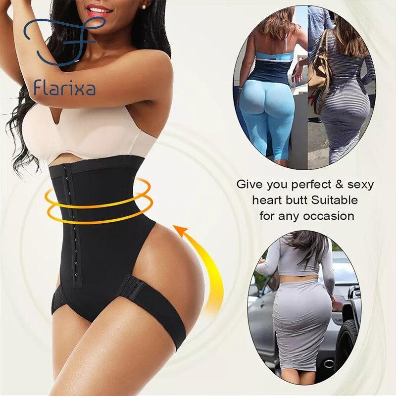 Flarixa Плюс размер Тренер для талии Body Shaper Нижнее белье для похудения живота Трусики для подтяжки ягодиц Плоские трусики для живота Корректирующее белье для голой задницы 5XL