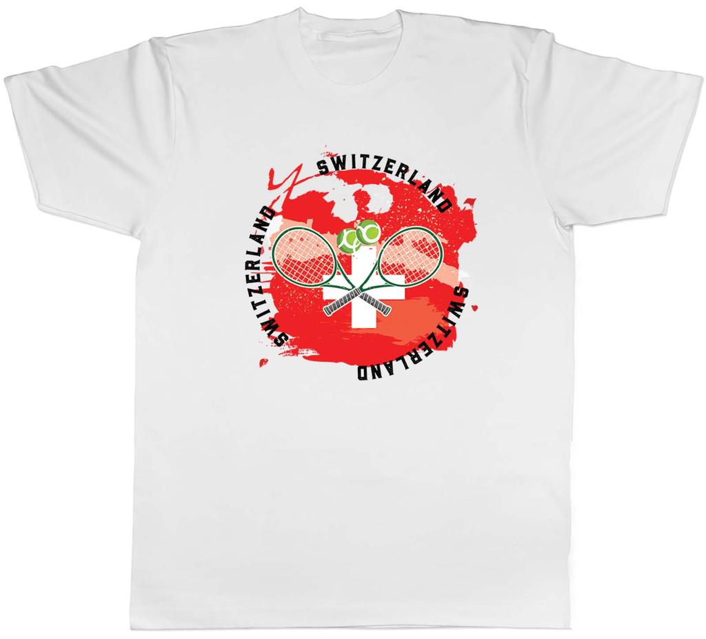 Tennis Sports With Switzerland Flag Unisexs Unisex TShirt Tee Gift