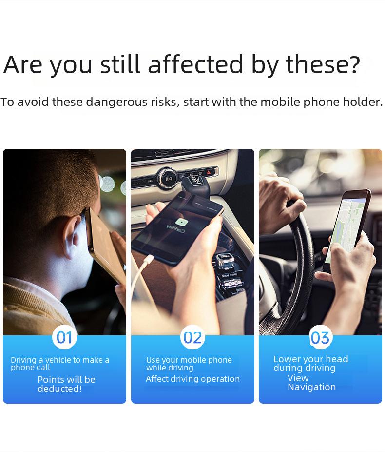 2022 Многофункциональный держатель для телефона на зеркало заднего вида автомобиля с обзором на 360° и навигацией дополненной реальности