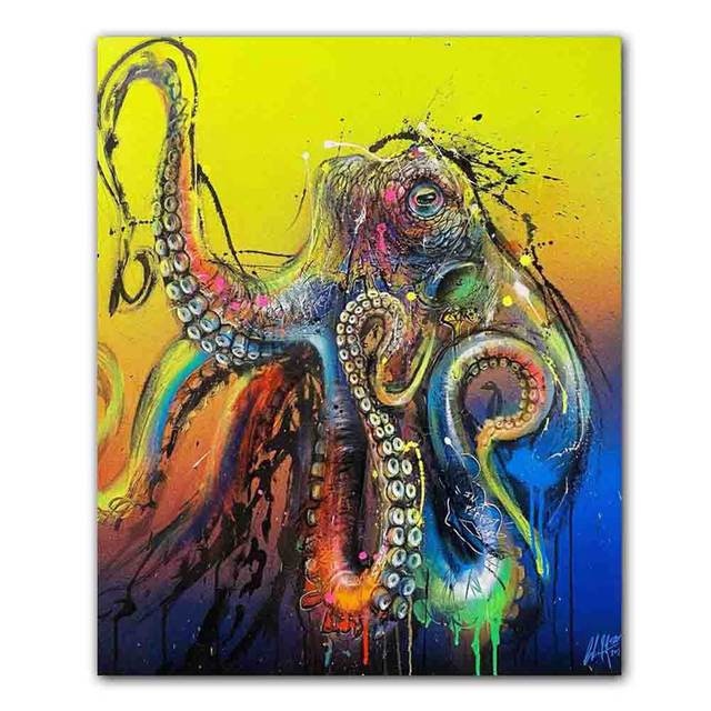 Скандинавское уличное граффити искусство животное холст абстрактный кролик коала тигр орангутанг постер офис гостиная украшение дома фреска без рамки