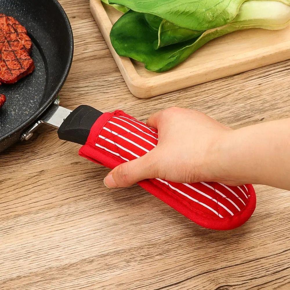 Anti-Scald Pan Handle Holder Sleeve Cotton Pans Handle Cover Cookware Potholder  Frying Pan