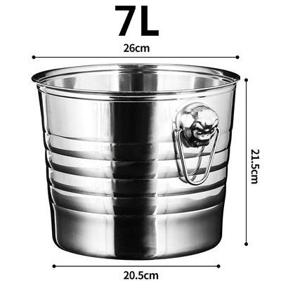 3L/5L/7L Tiger Head Stainless Steel Ice Bucket Wine Champagne Wine Chiller Wine Bottle Cooler Champagne Beer Ice Barrel Barware