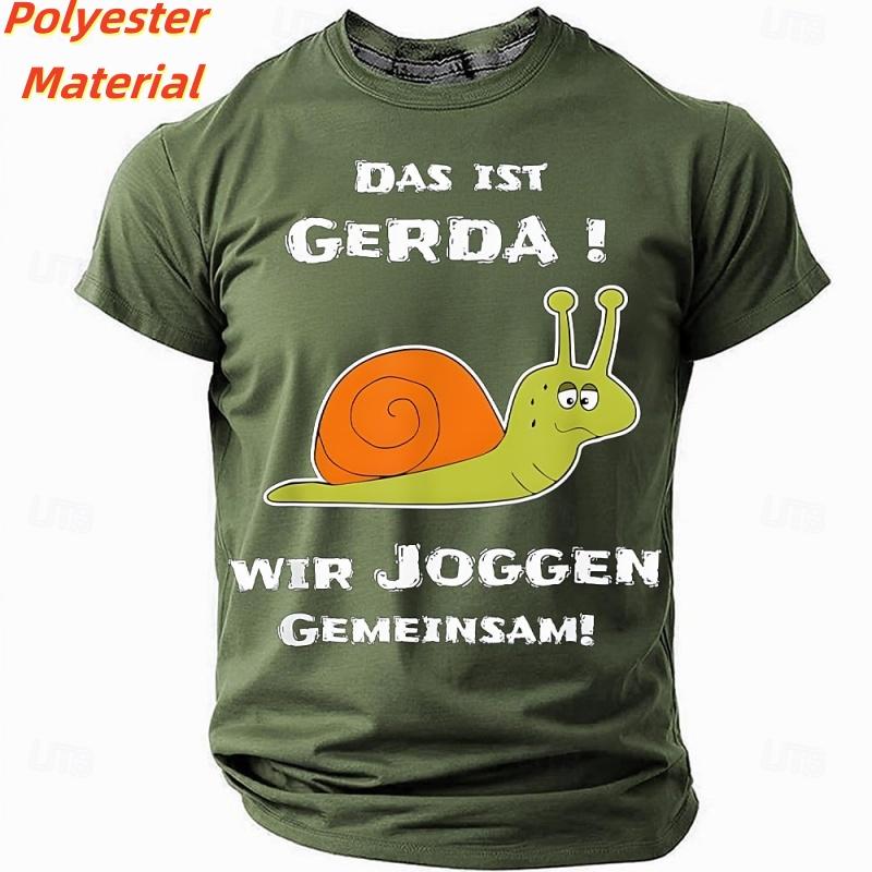 3D Printed Cartoon Snail T Shirt For Men Fun Colorful Pattern T-Shirts Summer Round Neck Kids Short Sleeve Tees Fashion Tops