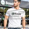 Классическая графическая футболка Benelli для мотоциклистов, унисекс, мягкий хлопок, для улицы, повседневная, уличная мода, рубашка байкера, удобный топ