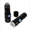 USB Rechargeable Aluminum Alloy Bike Front Light Bright Flashlight