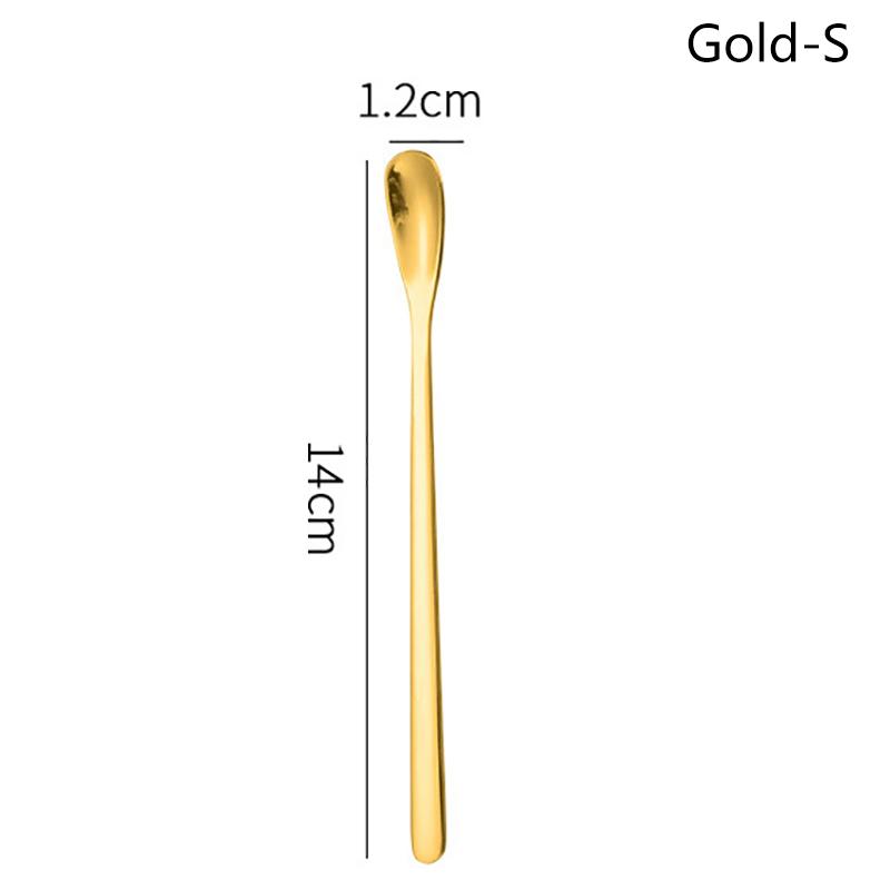 Ложка из нержавеющей стали для кофе, мороженого, десерта, чая, ложка для размешивания, для пикника, кухонные принадлежности, барные инструменты, ложка с длинной ручкой