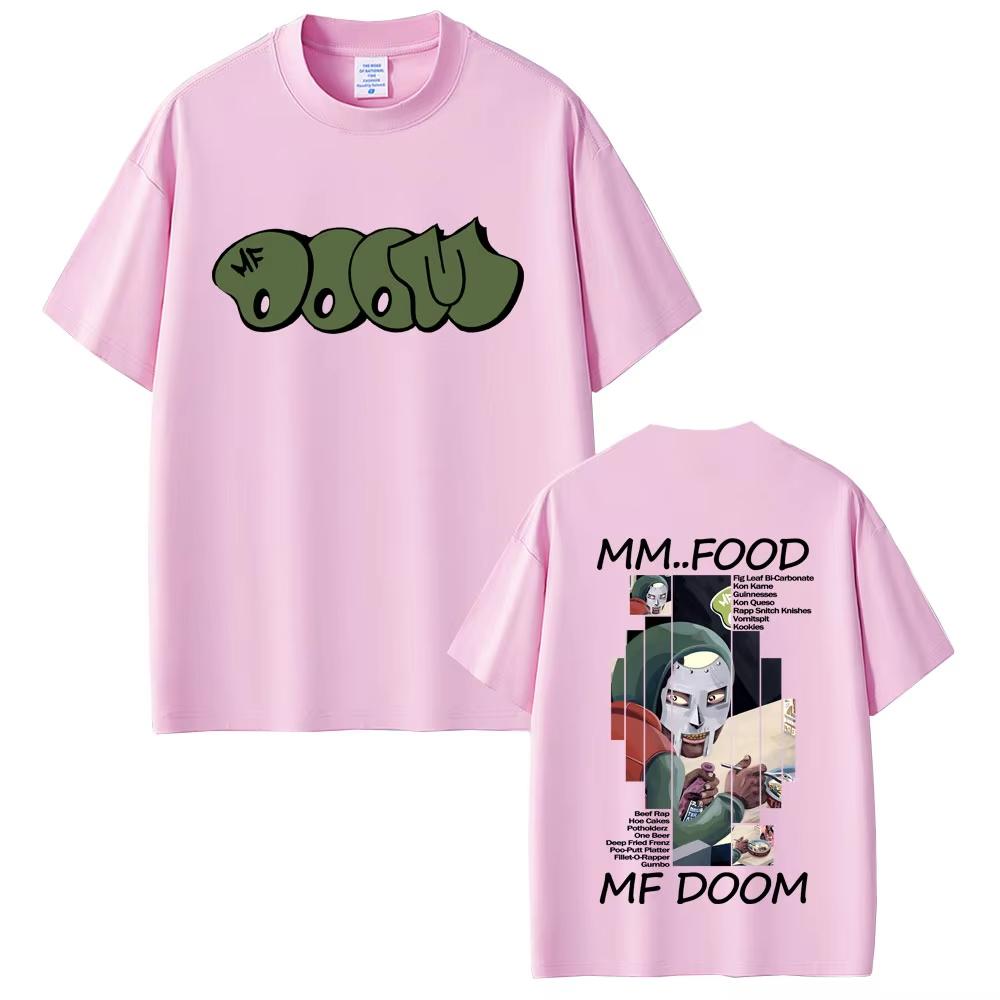 Rapper Mf Doom 100cotton Unisexs Shirt Madvillainy Album Graphics Oversized Short Sleeved Unisexs Y2k Hip Hop Streetwear Tshirt