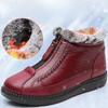 Женские ботильоны, новые теплые удобные плюшевые туфли на молнии с круглым носком и нескользящей подошвой, повседневные женские зимние ботинки, новинка 2025 года