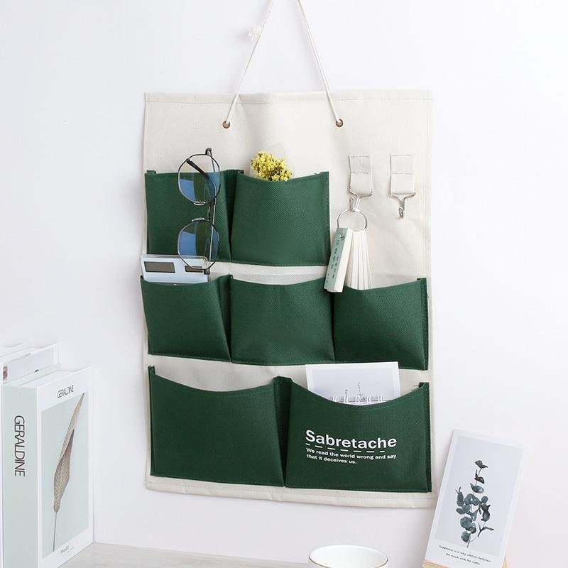 Простая подвесная сумка, маленькая свежая сумка для хранения в общежитии, семейная спальня, ванная комната, кухня, дверная подвесная сумка, сумка для хранения