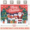Party Backdrop Christmas Flat Merry Festive Multi Layered Celebrations Photo Booth Background Front Door Decor