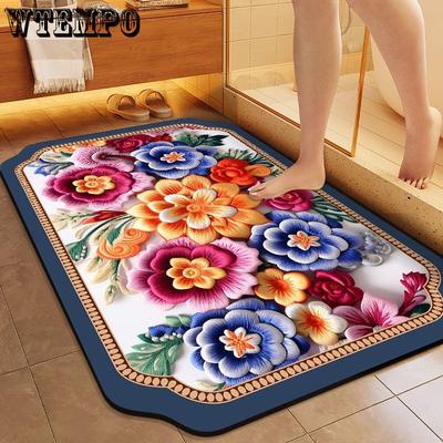 Впитывающий коврик для унитаза, милый, специальный, впитывающий коврик для ног, туалет, кухонная дверь, ванная комната, нескользящий коврик