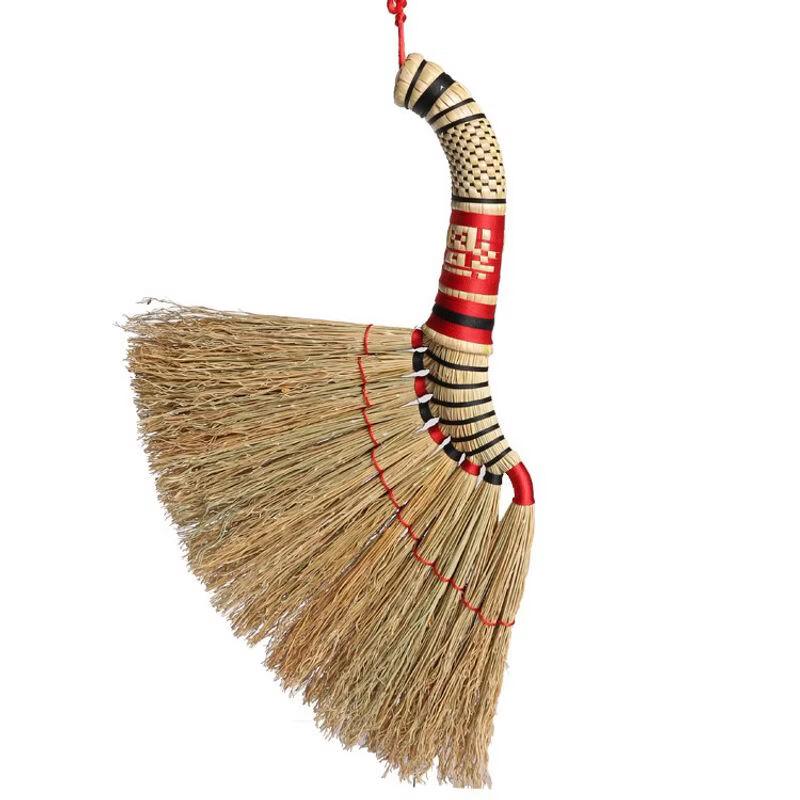 Traditional Hand-Woven Sorghum Broom