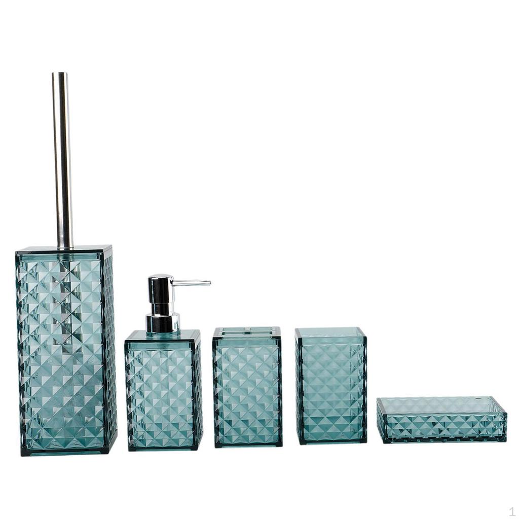 Набор из 5 предметов для ванной комнаты: мыльница, декор, современный, практичный, для дома, квартиры