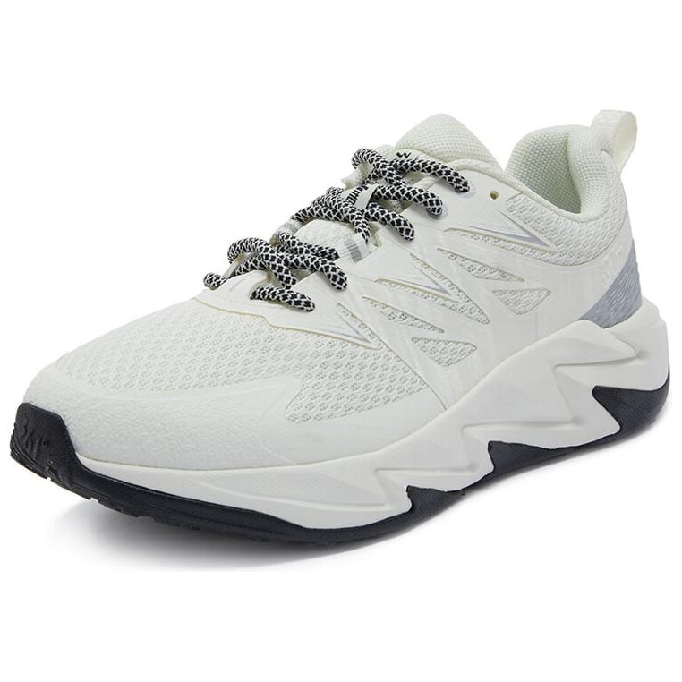 361 Yushan 2 Slip Resistant Cushioning Breathable Low top Casual Running Shoes Women's White Silver 682512234-1