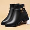 New Autumn Winter Cotton Shoes Simple Comfortable Thick Heels Anti Slip Warm Suitable for Daily Commuting Women's Short Boots