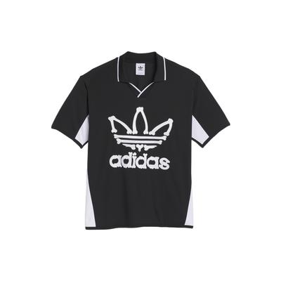 adidas Футболка унисекс с коротким рукавом Originals X Jeremy Scott с принтом логотипа черепа, черная IA0099