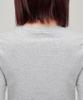 MUSINSA STANDARD WOMAN Женская узкая укороченная футболка с круглым вырезом и длинным рукавом [Средне-серый]