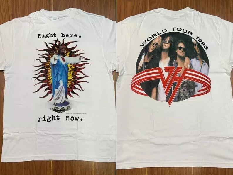 Van Halen Right Here Right Now Tour TShirt Van Halen Tour TShirt Unisex T-Shirt