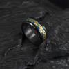 New Style Rotatable Chinese Dragon Ring Decompression Ring Titanium Steel Rotating Jewelry 8mm Wide Electric Black