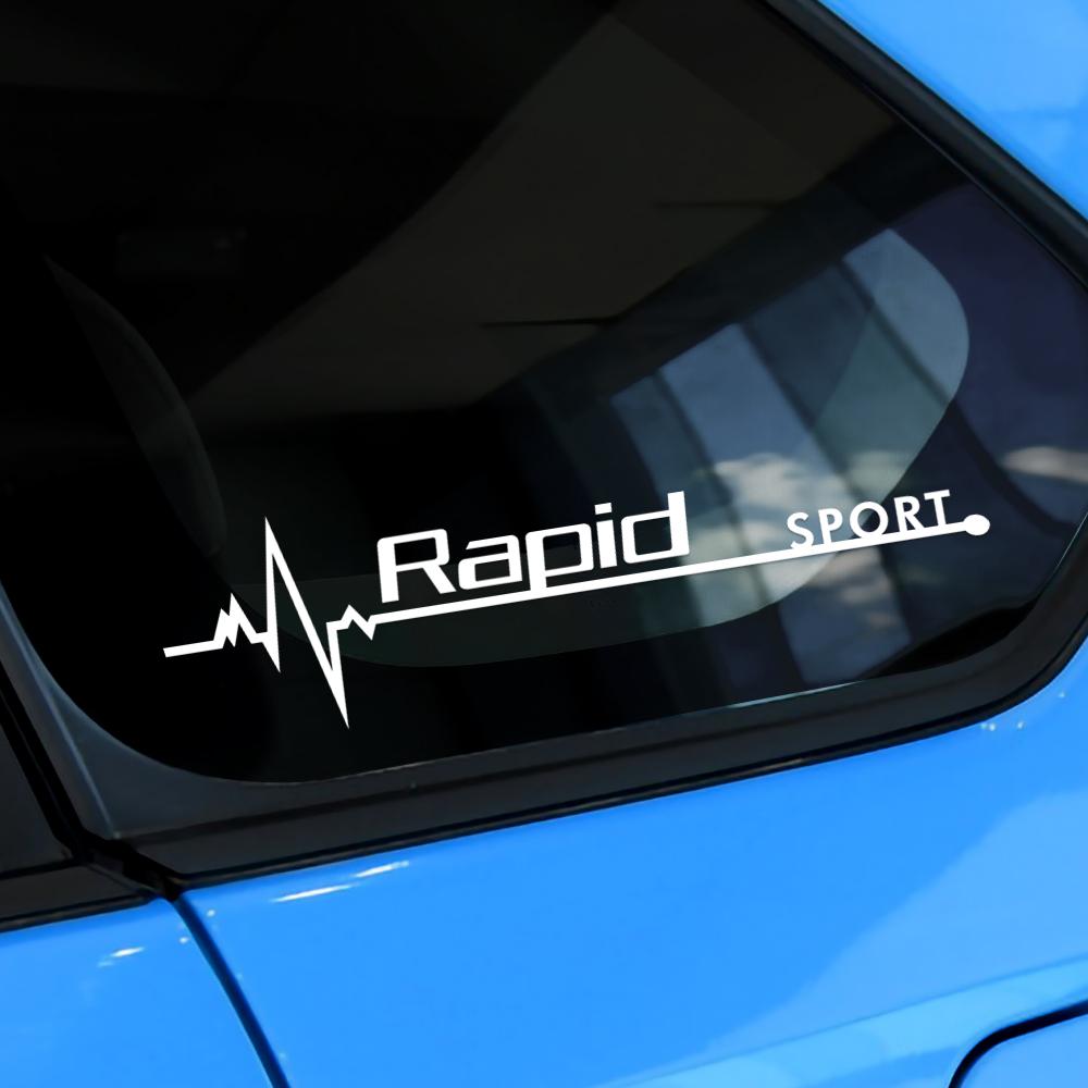 Car Styling Sticker 2PCS Side Window Creative Decorative Decals for Skoda Octavia Rapid Fabia Superb Kodiaq Scala Karop Kamiq