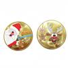 Christmas commemorative coin, single piece, Santa Claus metal commemorative medal, holiday happy coin