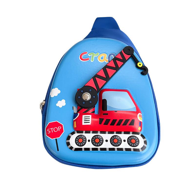 Pu Material Stylish Kids Crossbody Bag With Cute Construction Vehicle Design Ideal For Playground Adventures