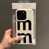 Черная буква "M" с принтом Чехол для телефона Для iPhone 17 Air 16 15 14 13 12 11 Pro Max X XR XS Max 17 Plus 17 Pro Мягкая Защитная крышка Carcasa