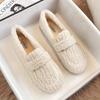 Fashion 2025 Ladies Luxury Lambswool Loafers Moccasins Femme Winter Cotton Shoes Women Warm Plush Slip On Curly Furry Sheep Fur Flats