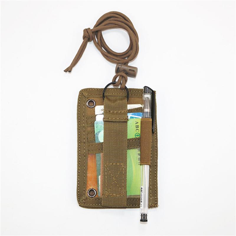Id Card Holder Army Tactical Multi Functional Portable Id Card Case Patch Neck Lanyard And Credit Card Organizer