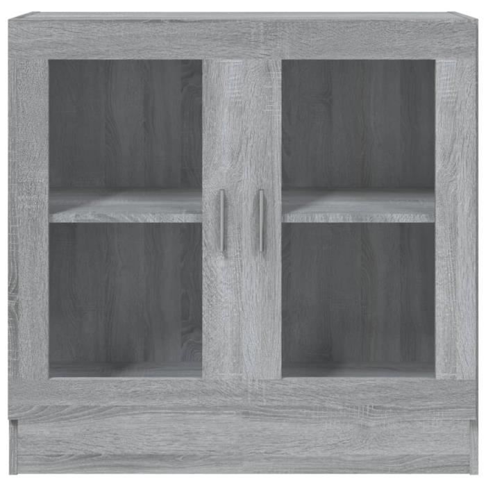 VidaXL Armoire à vitrine Sonoma gris 82,5x30,5x80 cm Bois d'ingénierie 815616