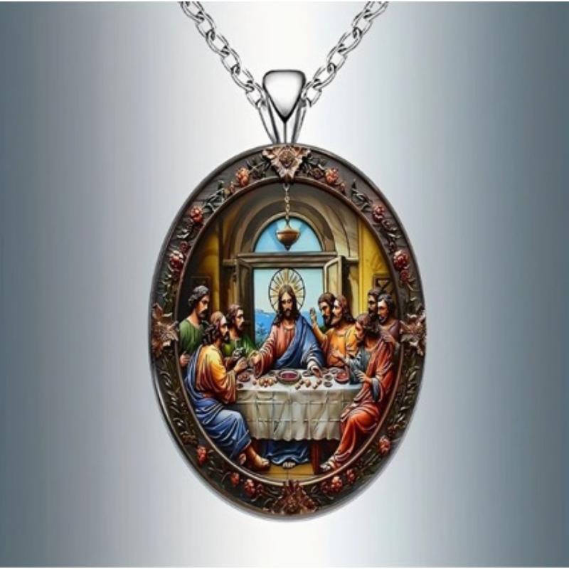 Кулон Расписной Ретро Персонаж Титановая Сталь Модный Хип-хоп Панк Ожерелье для Мужчин и Женщин