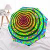 1pc Psychedelic Pattern Fashionable Automatic Opening/Closing Folding Umbrella with 8 Iron Bones, Plastic Handle yy2510150031