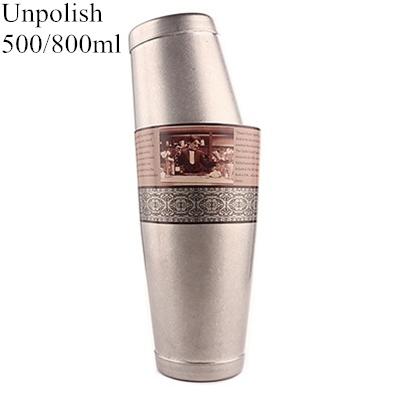 500ml/800ml Engraving Skull Stainless Steel Cocktail Boston Bar Shaker Bar Tools Barware