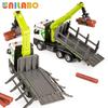 Alloy 1:40 Log Truck with Log Claw - Inertia Powered, Lights Sounds, Rotating Stand -  Perfect Toy Gift for Boys Girls 3+