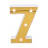 Золотая цифра 7 светодиодная лампа декоративная подсветка для свадьбы дня рождения праздничного декора теплый белый цвет