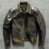 American Vintage PU Leather Jacket Men's Short Leather Jacket