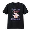 Футболка для готовки Just A Girl Who Loves for Chef Cooks винтажная стираная унисекс с легким принтом удобная стильная