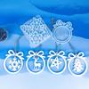 Silicone DIY Christmas Pendant Moulds Xmas Decor Casting Mould 3D Xmas Hanging Pendant Mold for Making Christmas Decorations