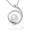[K9544] - Silver Pendant 'Sissi' Silver White (rhodium-plated) - 25x14 Mm